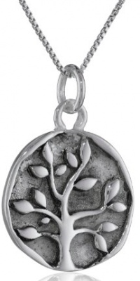Sterling Silver A Family's Love Is Natures Masterpiece - Behney Reversible Family Tree Pendant Necklace, 18 Sterling Silver A Family's Love Is Natures Masterpiece - Behney Reversible Family Tree Pendant Necklace, 18