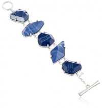 Kenneth Cole New York Oceans Blue Geometric Stone Toggle Bracelet, 7.5 Kenneth Cole New York Oceans Blue Geometric Stone Toggle Bracelet, 7.5