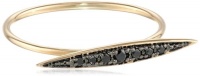 Mizuki 14k Gold Black Diamond Icicle Ring with Blackened Finish Mizuki 14k Gold Black Diamond Icicle Ring with Blackened Finish
