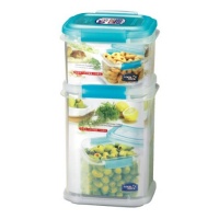 Lock&Lock BPA Free Rectangular 2-Piece Stackable Container Set with Silicone Sealing and Interlocking Flaps, 2-1/2-Cup/20 Fluid Ounce and 5-Cup/40 Fluid Ounce Lock&Lock BPA Free Rectangular 2-Piece Stackable Container Set with Silicone Sealing and Interlocking Flaps, 2-1/2-Cup/20 Fluid Ounce and 5-Cup/40 Fluid Ounce