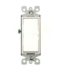 Leviton 5603-2W 15 Amp, 120/277 Volt, Decora Rocker 3-Way AC Quiet Switch, Residential Grade, Grounding, White Leviton 5603-2W 15 Amp, 120/277 Volt, Decora Rocker 3-Way AC Quiet Switch, Residential Grade, Grounding, White