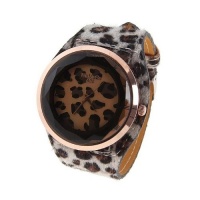 Stylish Women's Watch with Leopard Patterned Round Dial Leather Band (Brown) Stylish Women's Watch with Leopard Patterned Round Dial Leather Band (Brown)