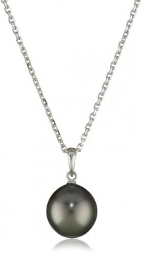 TARA Pearls 10X11mm Tahitian Pearl 14 Karat White Gold Pendant Necklace TARA Pearls 10X11mm Tahitian Pearl 14 Karat White Gold Pendant Necklace
