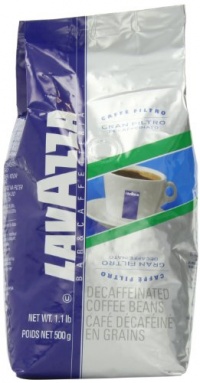 Lavazza Gran Filtro Decaffinated Whole Bean Coffee, 1.1 Pound Bag
