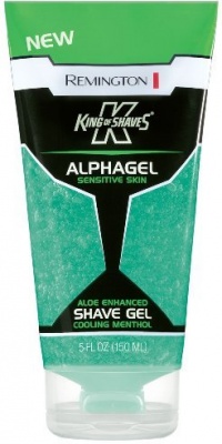 Remington, King of Shaves, Alphagel, Cooling Menthol Shave Gel 5 Oz. (Pack of 4)