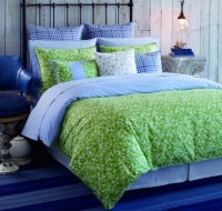 Tommy Hilfiger Hydrangea Petals Duvet Cover Set, Green, Full/Queen Tommy Hilfiger Hydrangea Petals Duvet Cover Set, Green, Full/Queen