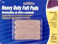 Waxman 4719295N Self-Stick Strips Felt Pads, Oatmeal, 1/2-Inch by 2-5/8-Inch