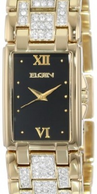 Elgin Men's FG1042 Austrian Crystal Accented Solid Link Bracelet Watch Elgin Men's FG1042 Austrian Crystal Accented Solid Link Bracelet Watch