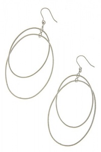 TRENDY FASHION SANDING OVAL LAYERED EARRINGS BY FASHION DESTINATION | (Silver) TRENDY FASHION SANDING OVAL LAYERED EARRINGS BY FASHION DESTINATION | (Silver)