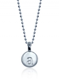 Alex Woo Mini Addition Letter Sterling Silver a Charm Pendant Necklace Alex Woo Mini Addition Letter Sterling Silver a Charm Pendant Necklace