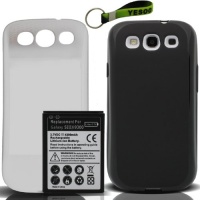 YESOO-GS3 Samsung Galaxy S3 4300mAh Extended Battery, Cover White, Extended TPU Case Black YESOO-GS3 Samsung Galaxy S3 4300mAh Extended Battery, Cover White, Extended TPU Case Black