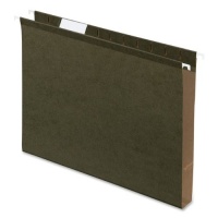 Pendaflex Extra Capacity Hanging Folder, 25 Box, 1/5 Cut, 1 Expansion Letter, Green (04152X1)