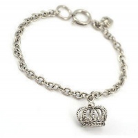 Juicy Couture Pave Royal Crown Wish Bracelet Silver Juicy Couture Pave Royal Crown Wish Bracelet Silver