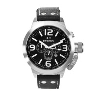 TW Steel Men's TW4 Canteen Black Leather Black Dial Watch TW Steel Men's TW4 Canteen Black Leather Black Dial Watch