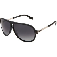 Hugo Boss 0398/P/S Men's Polarized Aviator Full Rim Sports Sunglasses - Matte Black Palladium/Gray Shaded / Size 63/10-140 Hugo Boss 0398/P/S Men's Polarized Aviator Full Rim Sports Sunglasses - Matte Black Palladium/Gray Shaded / Size 63/10-140