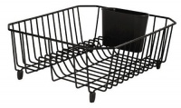 Rubbermaid L3-6008-M5-BLA Antimicrobial Small Dish Drainer, Black Rubbermaid L3-6008-M5-BLA Antimicrobial Small Dish Drainer, Black