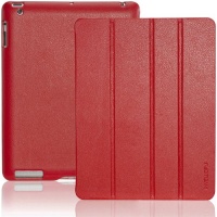 INVELLOP RED Leatherette Cover Case for iPad 2 / iPad 3 / The new iPad (Built-in magnet for sleep/wake feature) INVELLOP RED Leatherette Cover Case for iPad 2 / iPad 3 / The new iPad (Built-in magnet for sleep/wake feature)
