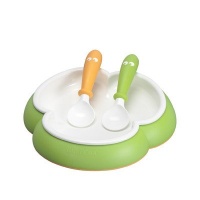 BABYBJORN Plate and Spoon, Green
