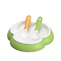 BABYBJORN Plate and Spoon, Green BABYBJORN Plate and Spoon, Green