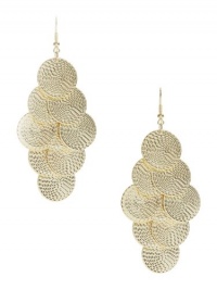 GUESS Women's Gold-Tone Fish-Scale Earrings GUESS Women's Gold-Tone Fish-Scale Earrings