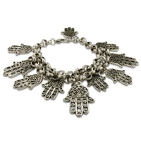Oversized Dangling Hamsa Charm Bracelet Oversized Dangling Hamsa Charm Bracelet