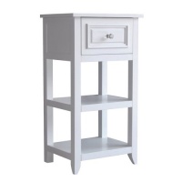Elegant Home Fashions Dawson Floor Cabinet With Single Door, White Elegant Home Fashions Dawson Floor Cabinet With Single Door, White