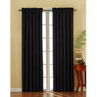 Eclipse Suede 42-Inch by 95-Inch Thermaback Blackout Panel, Black Eclipse Suede 42-Inch by 95-Inch Thermaback Blackout Panel, Black