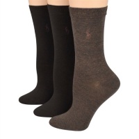 Ralph Lauren women's socks Classic Flat Knit Trouser brown 3pairs Ralph Lauren women's socks Classic Flat Knit Trouser brown 3pairs