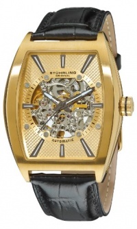 Stuhrling Original Men's 182C3.333531 Leisure Millennia Master Automatic Skeleton Gold Tone Watch Set Stuhrling Original Men's 182C3.333531 Leisure Millennia Master Automatic Skeleton Gold Tone Watch Set