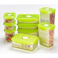 Kinetic Go Green Premium 39045F Clear Nanosilver Food Container Set With Removable Divider Trays and Airtight Lids, 9-Piece Kinetic Go Green Premium 39045F Clear Nanosilver Food Container Set With Removable Divider Trays and Airtight Lids, 9-Piece