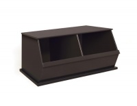 Badger Basket Two Bin Storage Cubby, Espresso Badger Basket Two Bin Storage Cubby, Espresso