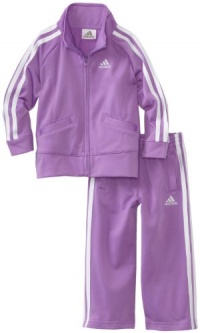 adidas Girls 2-6X Ig Iconic Tricot 2 Piece Set, Medium Purple, 2T adidas Girls 2-6X Ig Iconic Tricot 2 Piece Set, Medium Purple, 2T