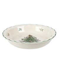 With an historic pattern starring the most cherished symbol of the season, Spode's Christmas Tree pie plate is a festive gift to holiday baking. A full evergreen tree with baubles, tinsel and perfectly wrapped packages sets the table for celebration. With an historic pattern starring the most cherished symbol of the season, Spode's Christmas Tree pie plate is a festive gift to holiday baking. A full evergreen tree with baubles, tinsel and perfectly wrapped packages sets the table for celebration.