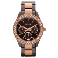 Fossil Women's ES2955 Stainless Steel Analog Brown Dial Watch Fossil Women's ES2955 Stainless Steel Analog Brown Dial Watch