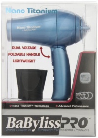 BaByliss Pro BABNT053T Nano Titanium Travel Dryer BaByliss Pro BABNT053T Nano Titanium Travel Dryer