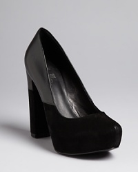 Work or play, these Belle by Sigerson Morrison platform pumps provide a solid fashion platform to build upon, with stylish pointed toes and intriguing textural details. Work or play, these Belle by Sigerson Morrison platform pumps provide a solid fashion platform to build upon, with stylish pointed toes and intriguing textural details.
