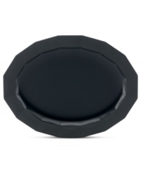 A cut above. The Castle Peak platter presents an ultra-modern take on kate spade new york's signature bow motif featuring bold faceted accents in slate-gray stoneware. A cut above. The Castle Peak platter presents an ultra-modern take on kate spade new york's signature bow motif featuring bold faceted accents in slate-gray stoneware.