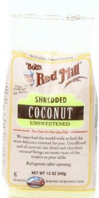 Bob's Red Mill Shredded Coconut Unsweetened, 12-Ounce Bags (Pack of 4) Bob's Red Mill Shredded Coconut Unsweetened, 12-Ounce Bags (Pack of 4)