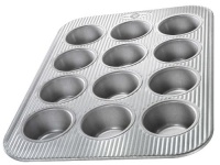 USA Pan 12 Cup Cupcake/Muffin Pan, Aluminized Steel with Americoat USA Pan 12 Cup Cupcake/Muffin Pan, Aluminized Steel with Americoat