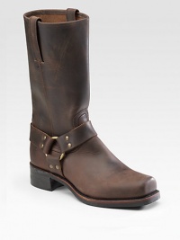 A cold-weather classic with a refined finish in rich leather. The harness detail is accented by brushed metal details.Ankle harness with o-ring detail Shaft, 12 Leather lining Padded insole Rubber sole Imported A cold-weather classic with a refined finish in rich leather. The harness detail is accented by brushed metal details.Ankle harness with o-ring detail Shaft, 12 Leather lining Padded insole Rubber sole Imported