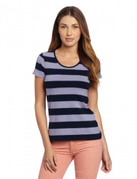 French Connection Women's Fun Stripe Open Back Top, Nocturnal/Lavender, Small French Connection Women's Fun Stripe Open Back Top, Nocturnal/Lavender, Small