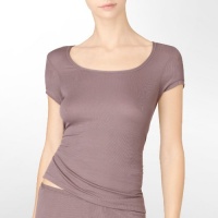 Calvin Klein Women's Savoy Ribbed Modal Short Sleeve Pajama Top Calvin Klein Women's Savoy Ribbed Modal Short Sleeve Pajama Top