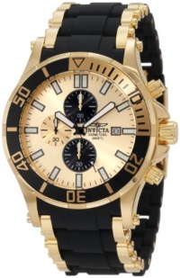 Invicta Men's 1478 Sea Spider Chronograph Gold Dial Black Polyurethane Watch Invicta Men's 1478 Sea Spider Chronograph Gold Dial Black Polyurethane Watch