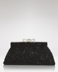 Jazz things up during party time with this beaded frame clutch from La Regale, sure to elegantly accessorize your fanciest frock. Jazz things up during party time with this beaded frame clutch from La Regale, sure to elegantly accessorize your fanciest frock.