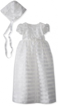 Jayne Copeland Baby-Girls Infant Christening Organza Stripe Dress, White, 12 Months Jayne Copeland Baby-Girls Infant Christening Organza Stripe Dress, White, 12 Months