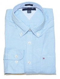 Tommy Hilfiger Men Custom Fit Plaid Long Sleeve Logo Shirt Tommy Hilfiger Men Custom Fit Plaid Long Sleeve Logo Shirt