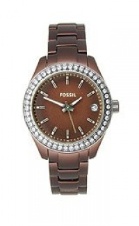 Fossil Women's ES2963 Quartz Brown Dial Aluminum Watch Fossil Women's ES2963 Quartz Brown Dial Aluminum Watch