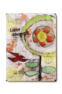 Live Simple Flower 30x40 Limited-Edition Artistic Planked Wood Sign by Cindy Wunsch Live Simple Flower 30x40 Limited-Edition Artistic Planked Wood Sign by Cindy Wunsch