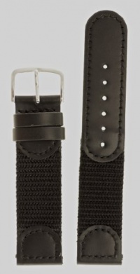 Men's Swiss Army Style Watchband - Color Black Size: 20mm Watch Band - by JP Leatherworks Men's Swiss Army Style Watchband - Color Black Size: 20mm Watch Band - by JP Leatherworks