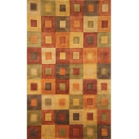 Liora Manne Karela Boxes Terracotta Contemporary 2'2 x 8' Runner Rug- 7115-24 Liora Manne Karela Boxes Terracotta Contemporary 2'2 x 8' Runner Rug- 7115-24